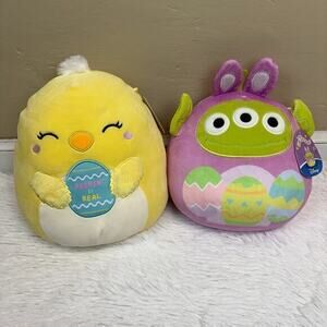 NWT 2 Squishmallows Disney Alien Martian Chick Aimee Easter 10"